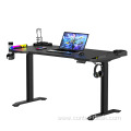 Amazon Top Electric Stand Up Gaming Table With Led Lights Pc Laptop Computer Gaming Desk Adjustable Height